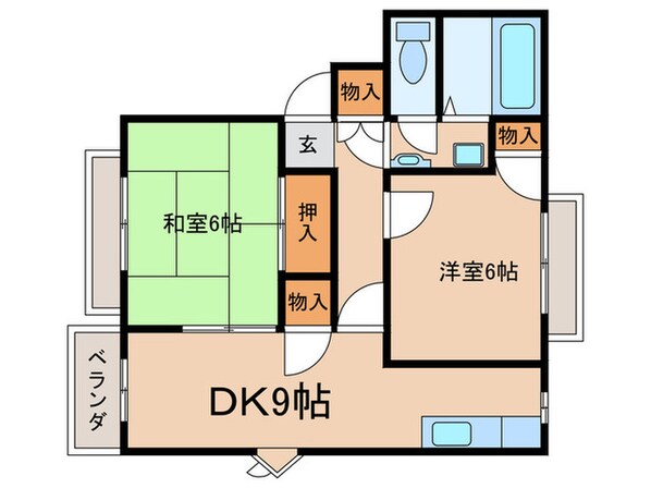 ロイヤルウイングＢ棟の物件間取画像